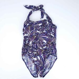NEW Lands' End One Piece Swimsuit Paisley Purple 6 New Without Tag